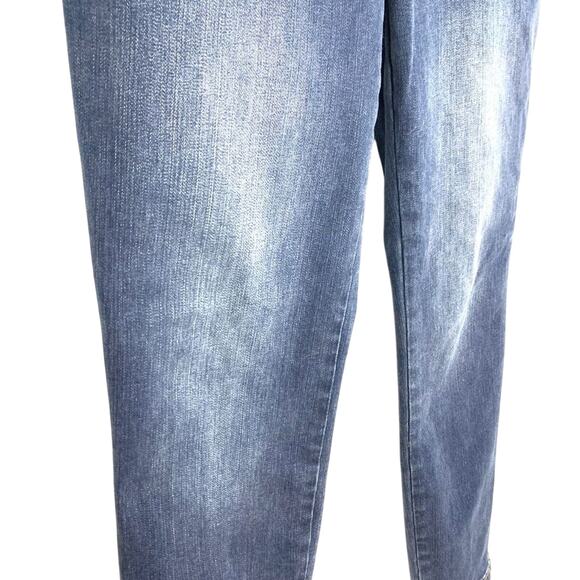 Chicos So Slimming Womens Distressed Blue Zip Fly Skinny Mid Rise Jeans 0 / 4 - Picture 2 of 16
